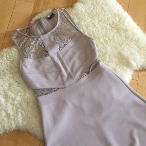 Sparkle and Fade Lavender Lace Cut-out Dress